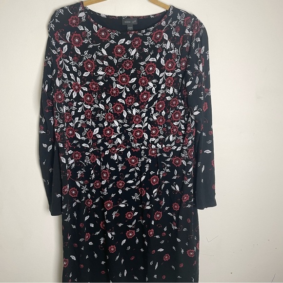 J. Jill Floral Print Long Sleeve Dress Size M - Picture 5 of 9